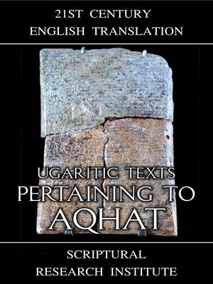 cover image of Ugaritic Texts